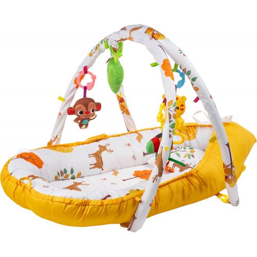 Развивающий коврик Labalu Музыкальный с коконом (оранжевый)