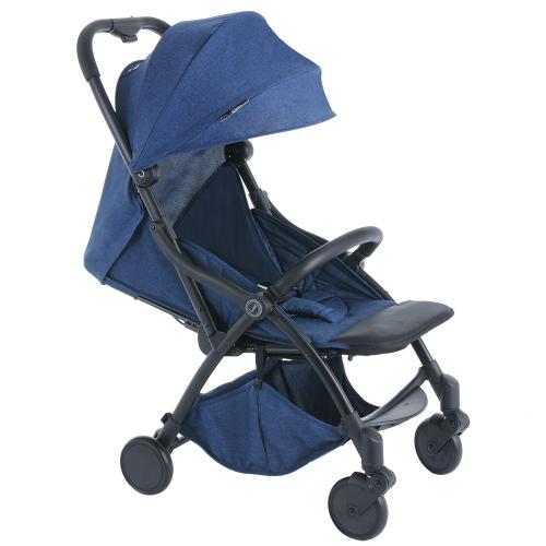 Коляска прогулочная Pituso SMART JEANS джинсовый лен (складывается одним нажатием)