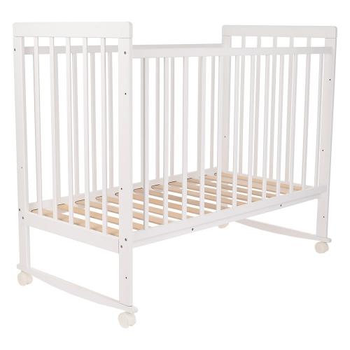 Комплект кроватка + матрас (колеса, Белый) SKV 110