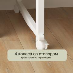 Комплект кроватка + матрас (колеса, Белый) SKV 110