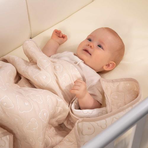 Плед детский Perina Soft Cotton 110х80 (ПЛ-02.4) Бежевый / Мишки