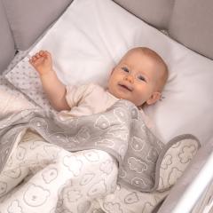 Плед детский Perina Soft Cotton 110х80 (ПЛ-02.6) Cерый / Мишки