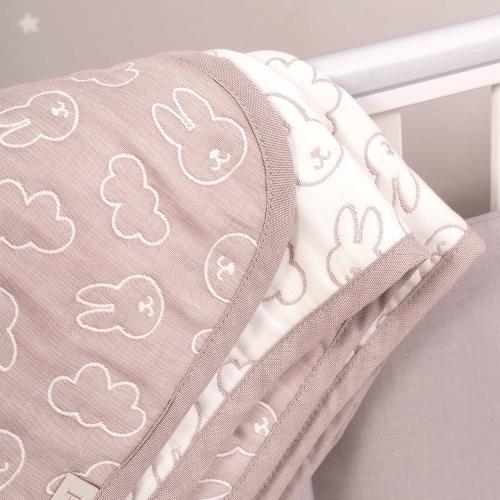 Плед детский Perina Soft Cotton 110х80 (ПЛ-02.8) Мокко / Зайки