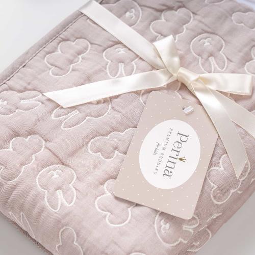 Плед детский Perina Soft Cotton 110х80 (ПЛ-02.8) Мокко / Зайки