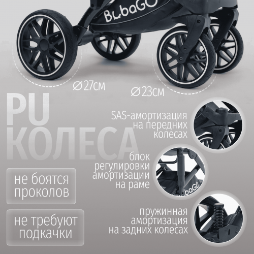 Коляска детская Bubago Pellegrino 3в1 BG 163-2 Серый