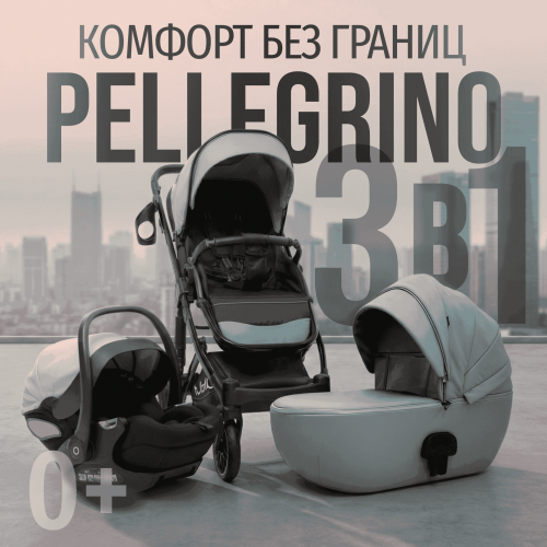 Коляска детская Bubago Pellegrino 3в1 BG 163-4 зеленый