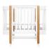 Детская кроватка Pituso Pit-104 Mirelle (белый/бук) маятник, колеса, быстросъемная стенка 
