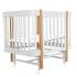 Детская кроватка Pituso Pit-104 Mirelle (белый/бук) маятник, колеса, быстросъемная стенка 