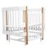 Детская кроватка Pituso Pit-104 Mirelle (белый/бук) маятник, колеса, быстросъемная стенка 