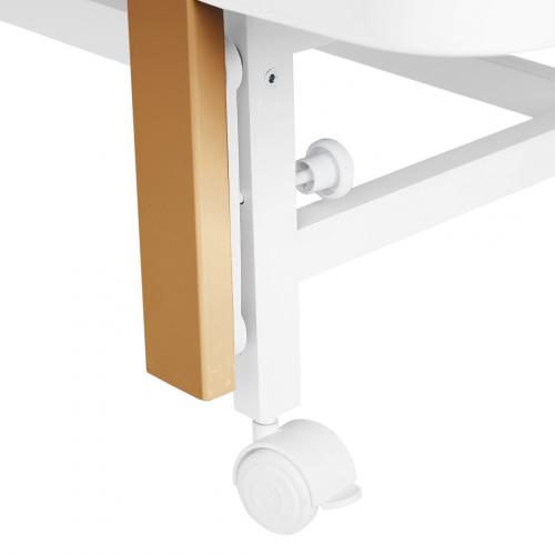 Детская кроватка Pituso Pit-104 Mirelle (белый/бук) маятник, колеса, быстросъемная стенка 