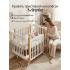 Детская кроватка Pituso Pit-104 Mirelle (белый/бук) маятник, колеса, быстросъемная стенка 