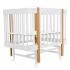 Детская кроватка Pituso Pit-104 Mirelle (белый/бук) маятник, колеса, быстросъемная стенка 