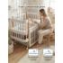 Детская кроватка Pituso Pit-104 Mirelle (белый/бук) маятник, колеса, быстросъемная стенка 