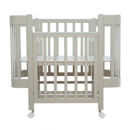 Детская кроватка Pituso Pit-104 Mirelle (капучино) маятник, колеса, быстросъемная стенка 