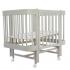 Детская кроватка Pituso Pit-104 Mirelle (капучино) маятник, колеса, быстросъемная стенка 