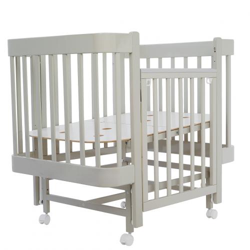 Детская кроватка Pituso Pit-104 Mirelle (капучино) маятник, колеса, быстросъемная стенка 
