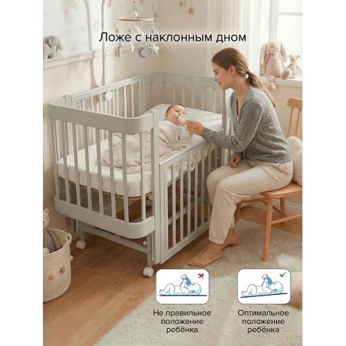 Детская кроватка Pituso Pit-104 Mirelle (капучино) маятник, колеса, быстросъемная стенка 