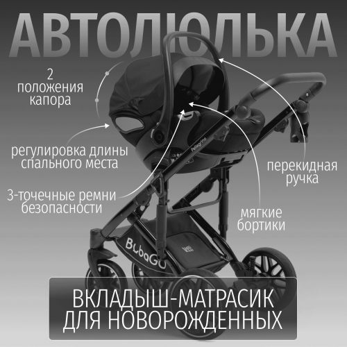 Коляска детская Bubago Pellegrino 3в1 BG 163-1 черный