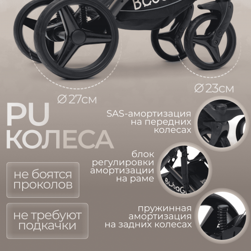 Коляска детская Bubago Rosano 3в1 BG 164-1 Коричневый