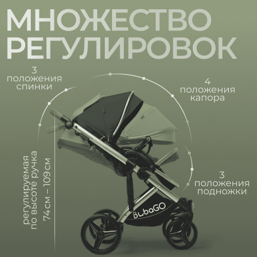 Коляска детская Bubago Rosano 3в1 BG 164-3 Изумрудный