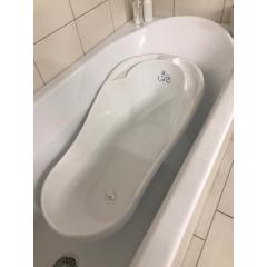 Ванночка детская TEGA 92 см Кролики Белая слив KR-011-103