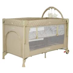 Манеж-кровать PITUSO Valencia Beige - Бежевый (опуск.бортик, 2 уровня, лаз, дуга) YP-P13