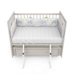 Детская кроватка PITUSO TINY (кашемир) (Колеса, ящик, быстросъемная стенка, Продольный маятник)