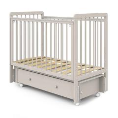 Детская кроватка PITUSO TINY (кашемир) (Колеса, ящик, быстросъемная стенка, Продольный маятник)