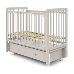Детская кроватка PITUSO TINY (кашемир) (Колеса, ящик, быстросъемная стенка, Продольный маятник)