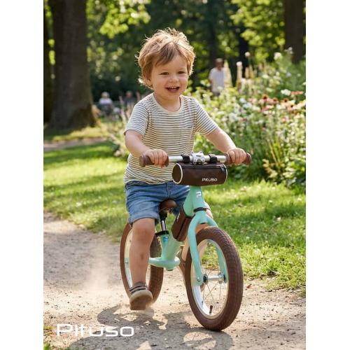 Беговел Pituso Jett (колеса 14") + сумка на руль Light Green / Светло зеленый