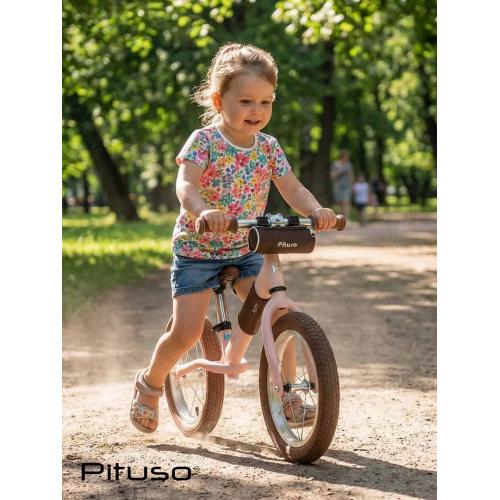 Беговел Pituso Jett (колеса 14") + сумка на руль Pink / Розовый