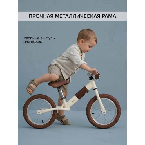 Беговел Pituso Jett (колеса 14") + сумка на руль White / Белый