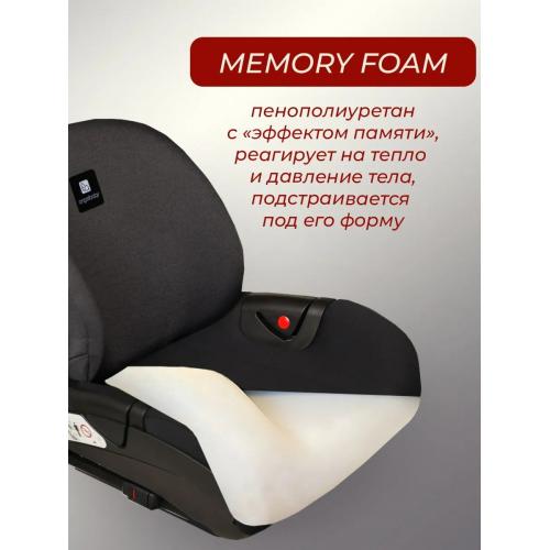Автокресло Martin noir Elves+ Whole black (бустер со спинкой и подголовником, Isofix)