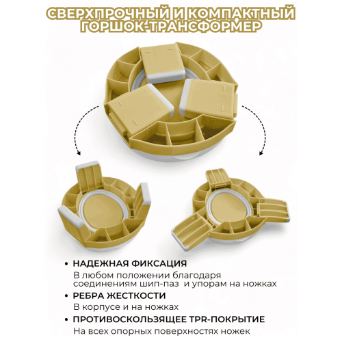 Горшок детский дорожный складной BubaGO Tutti v.2 BG 121-4 желтый (большой)