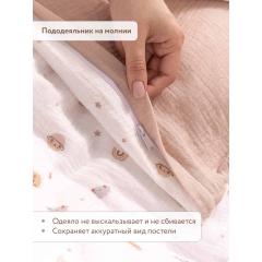 Комплект в кроватку Perina Muslin Планеты / Латте (Муслин 3 предмета)