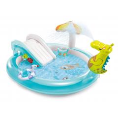 Игровой надувной центр АЛИГАТОР С ГОРКОЙ 2,01м x 1,7м x 84см Intex 57165NP