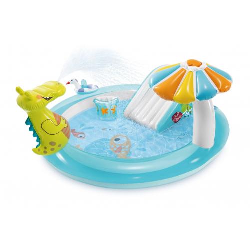 Игровой надувной центр АЛИГАТОР С ГОРКОЙ 2,01м x 1,7м x 84см Intex 57165NP