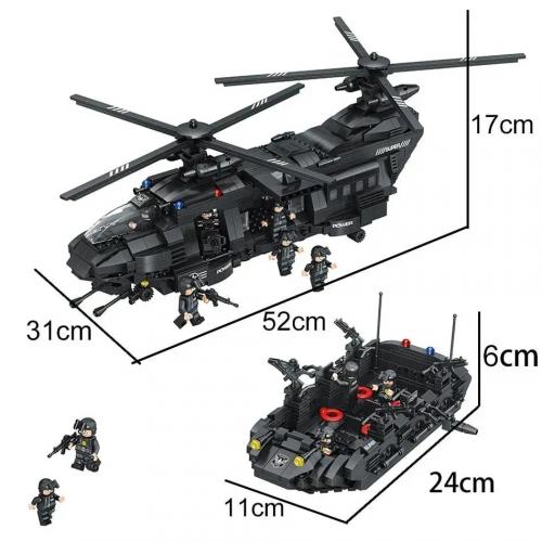Конструктор Zhe Gao QL0108 Technic Транспортный вертолет СН-47 1351 дет