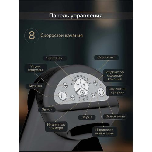 Стульчик для кормления Pituso Triola SG116 рама черная, black / черный