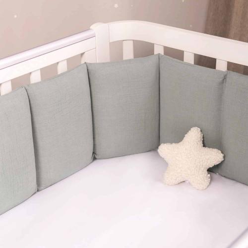 Бортик для кроватки Perina SoftCotton СК1/4-05.13 Серо-оливковый
