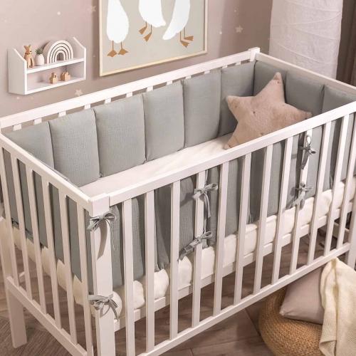 Бортик для кроватки Perina SoftCotton СК1/4-05.13 Серо-оливковый