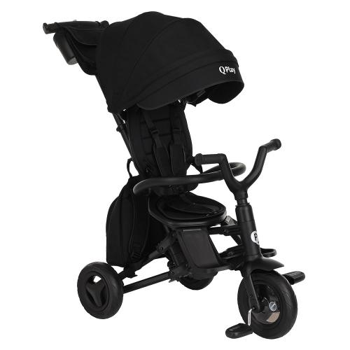 Велосипед трехколесный QPlay Nova S700 (Carbon black/чёрный) S700 PLUS- Carbon black (складной)