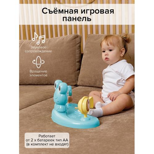 Ходунки BAMBOLA Froggy (круглые) (6 силик.кол,игр.,муз) Blue/Нежно-голубой
