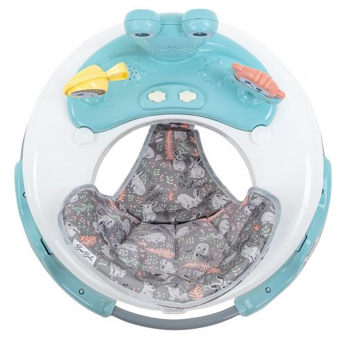 Ходунки BAMBOLA Froggy (круглые) (6 силик.кол,игр.,муз) Blue/Нежно-голубой
