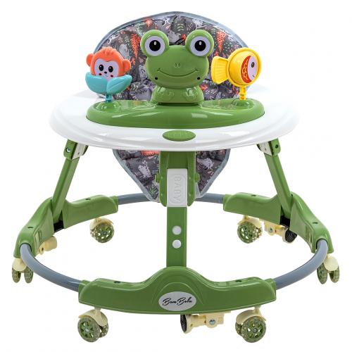 Ходунки BAMBOLA Froggy (круглые) (6 силик.кол,игр.,муз) Green/Зеленый