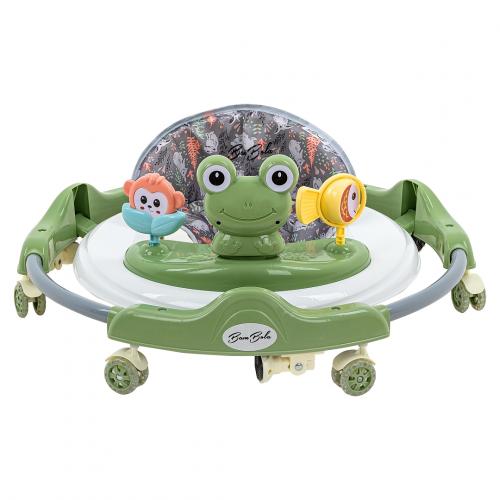 Ходунки BAMBOLA Froggy (круглые) (6 силик.кол,игр.,муз) Green/Зеленый