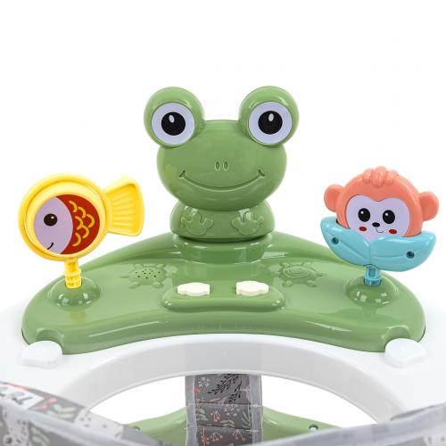 Ходунки BAMBOLA Froggy (круглые) (6 силик.кол,игр.,муз) Green/Зеленый