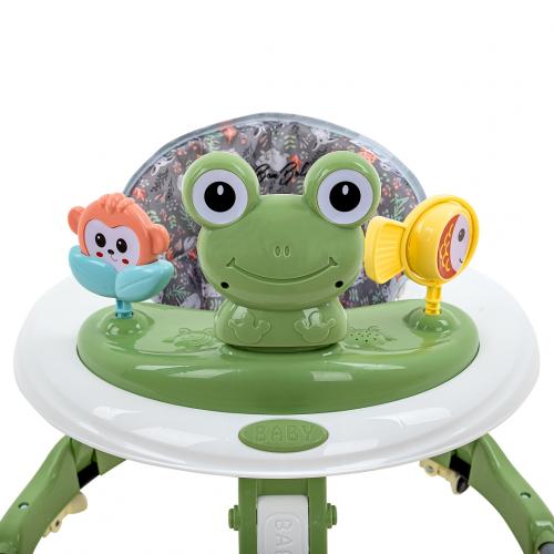 Ходунки BAMBOLA Froggy (круглые) (6 силик.кол,игр.,муз) Green/Зеленый