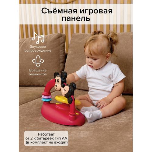Ходунки BAMBOLA Микки и Мини (круглые) (6 силик.кол,игр.,муз, Руль) Red/Терракотовый