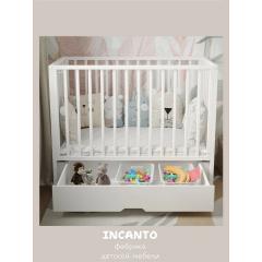 Детская кроватка Incanto Hollie универсальный маятник + ящик / KR-0045/0 (белый)